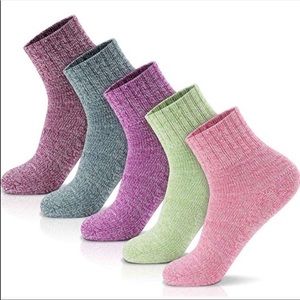 Winter Socks 5 Pairs Thick Wool Soft Warm